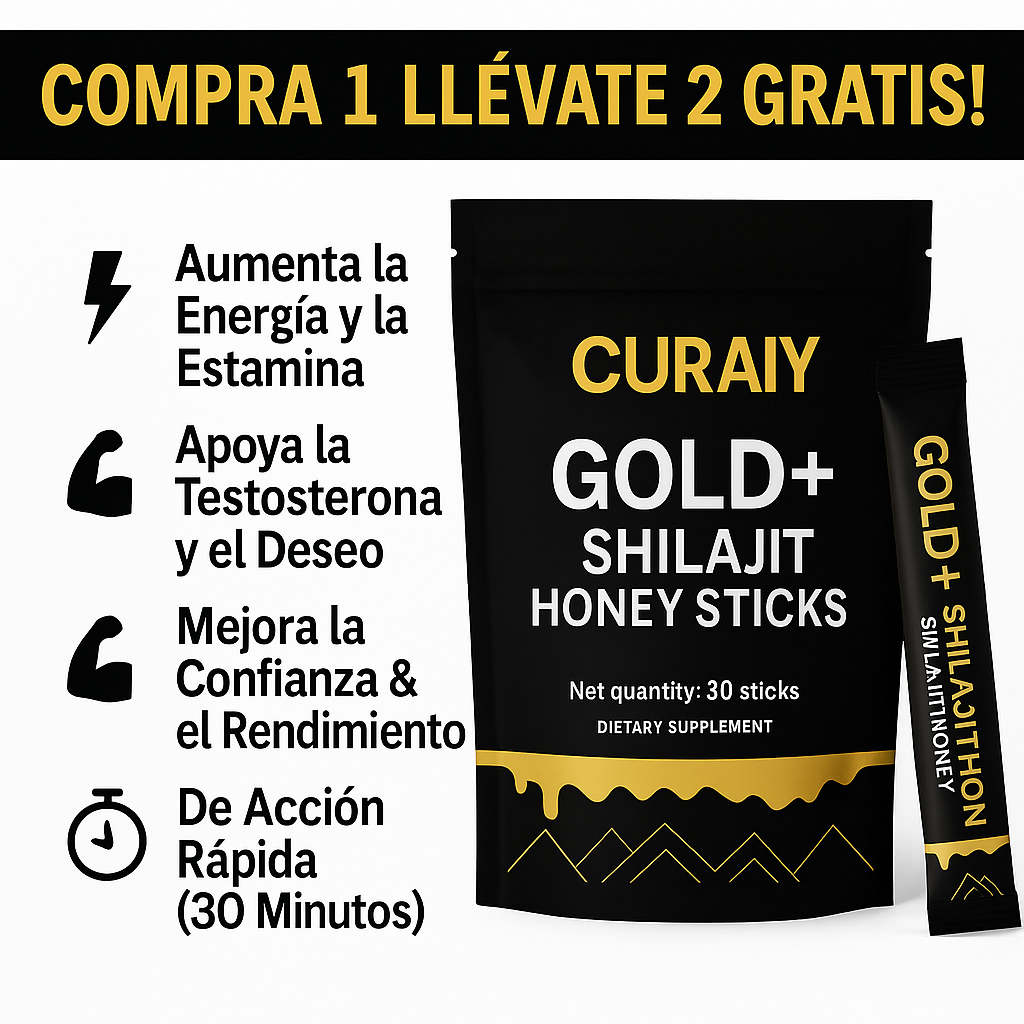 GOLD+ Palitos de Miel con Shilajit