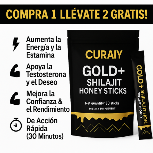 GOLD+ Palitos de Miel con Shilajit