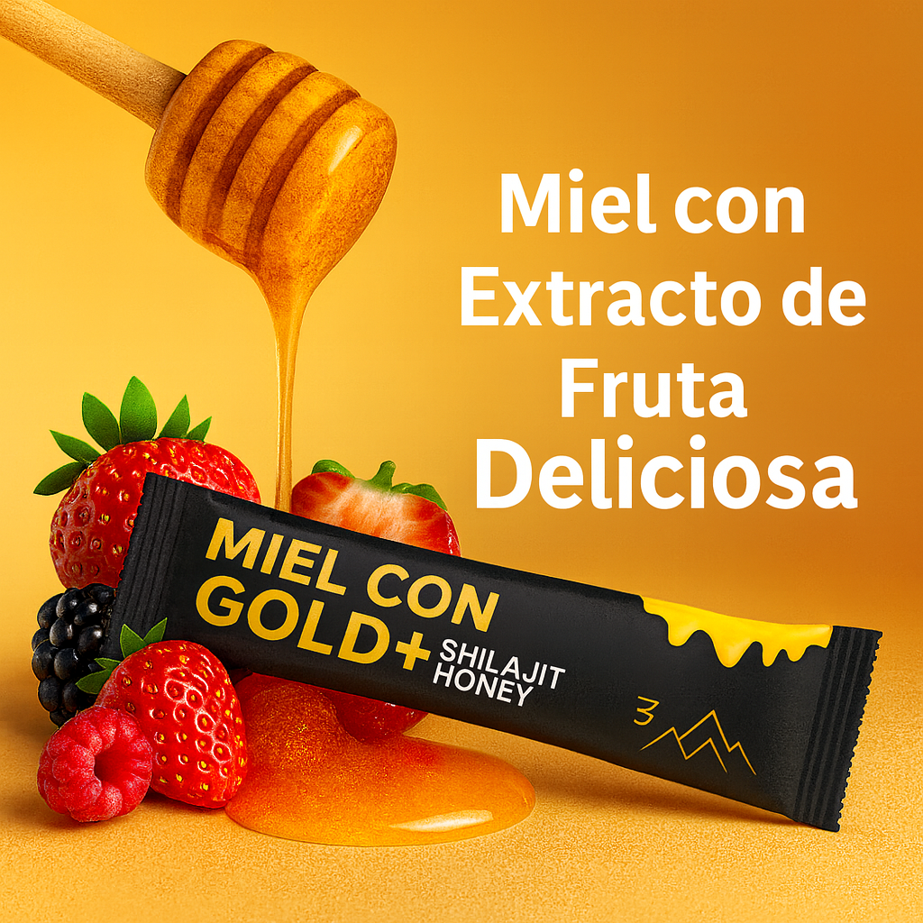 GOLD+ Palitos de Miel con Shilajit