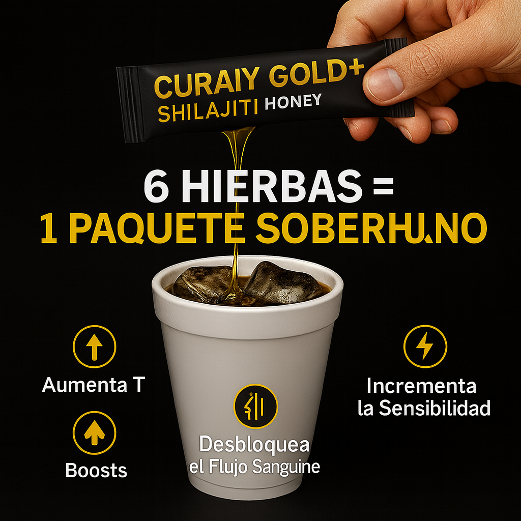 GOLD+ Palitos de Miel con Shilajit