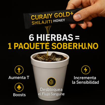 GOLD+ Palitos de Miel con Shilajit